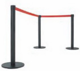 cordon rojo poste negro